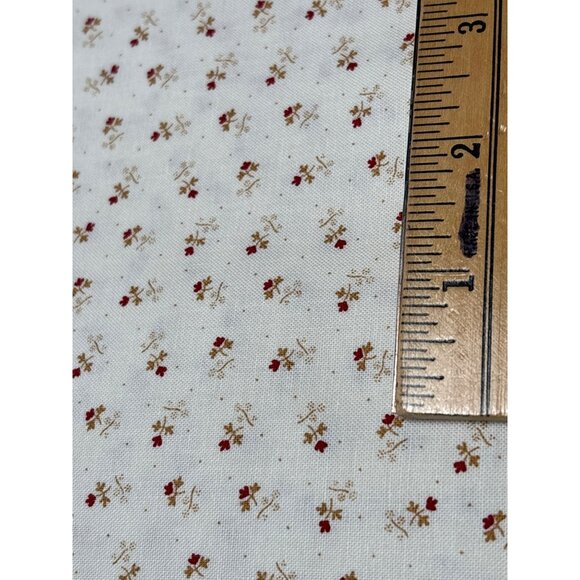 Floral Gatherings by Primitive Gatherings Moda Cotton Fabric Red & Tan Flowers 1 - Picture 2 of 5